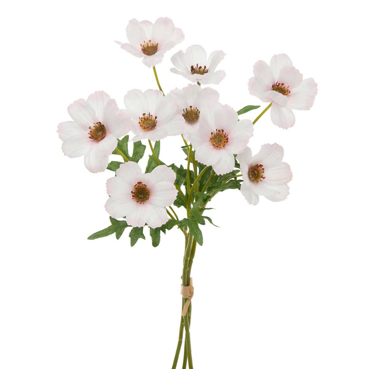 BUNDLE OF 3 COSMOS CREAM 7IN X 14.5IN POLYESTER TIED WITH RAFFIA - Click Image to Close